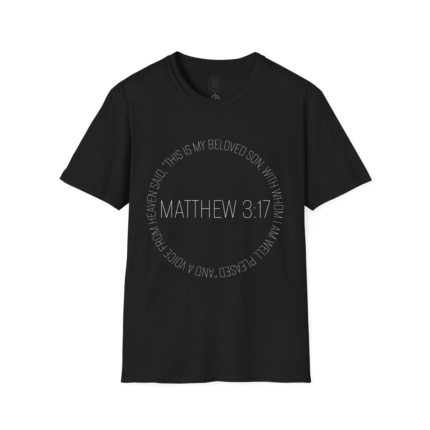 Inspirational Unisex T-Shirt with Matthew 3:17 Design, Faith-Based Apparel, Christian Gift, Religious Shirt, Spiritual Wear, Casual Comfort